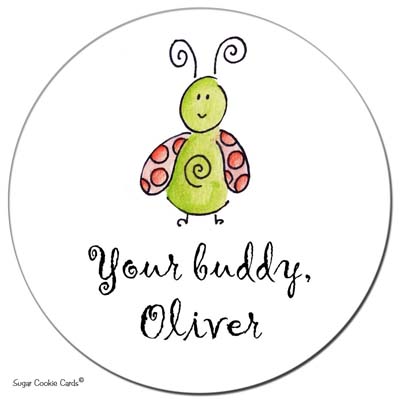 Sugar Cookie Gift Stickers - Larry the Ladybug Sugar Cookie Gift Stickers - Larry the Ladybug